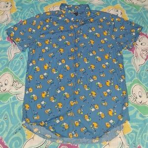 Adventure Time All Over Print Vintage Button Up Shirt